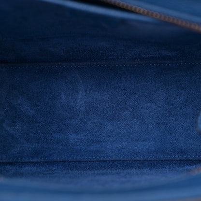 Celine Drummed Calfskin Nano Luggage Indigo 5 of 16