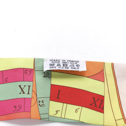 Hermes Silk Astrologie Twilly Rose Corail Vert Fluo 2 of 3