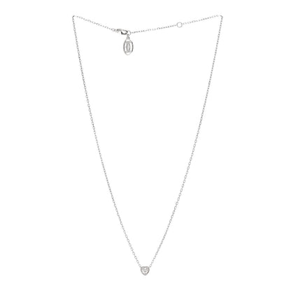 Cartier 18K White Gold Diamond D'Amour Heart Pendant Necklace 3 of 5