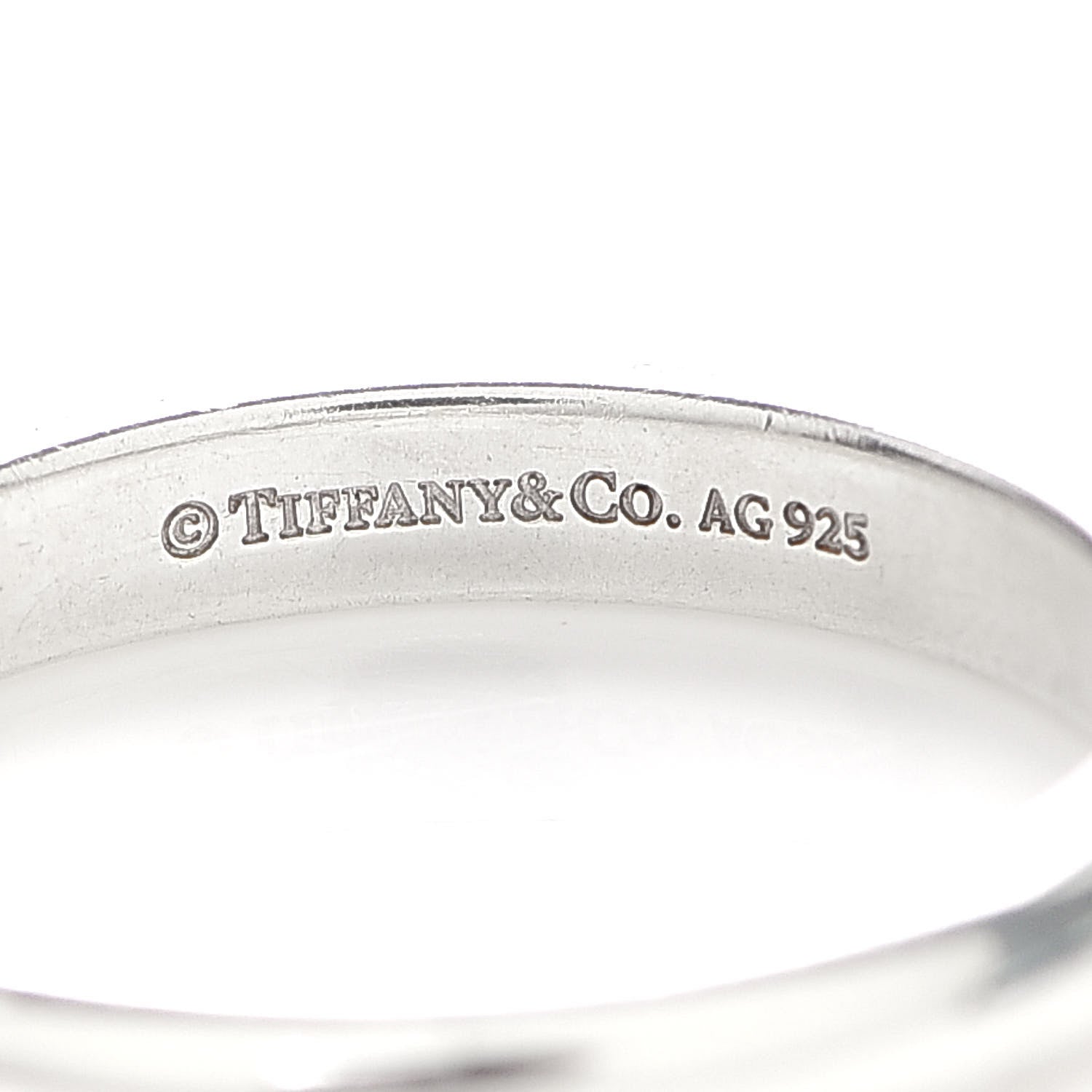 Tiffany Sterling Silver Enamel Return to Tiffany Double Heart Ring Blue 54 7 4 of 4