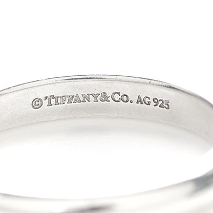 Tiffany Sterling Silver Enamel Return to Tiffany Double Heart Ring Blue 54 7 4 of 4