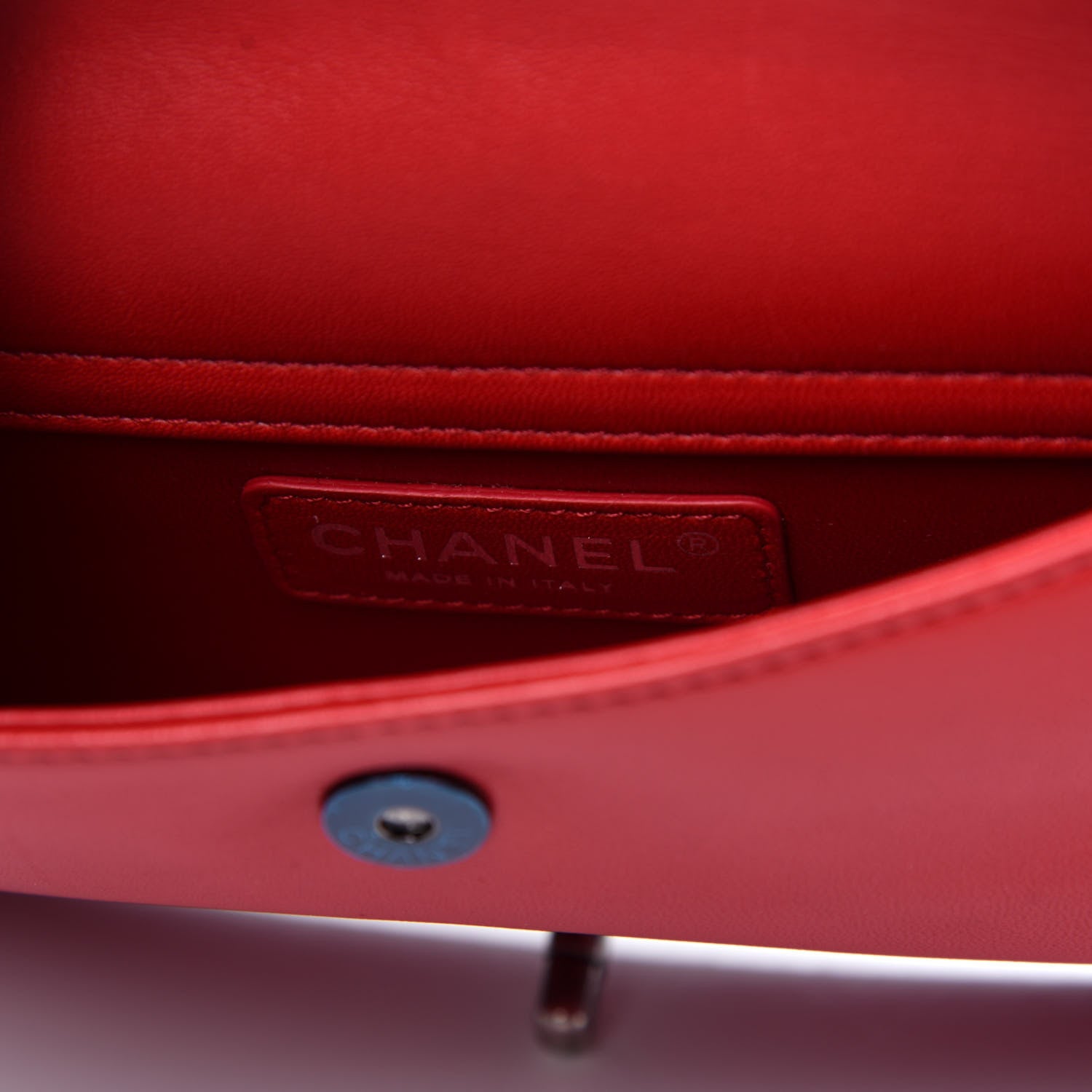 Chanel Karung Quilted Clutch Flap Red 7 of 13