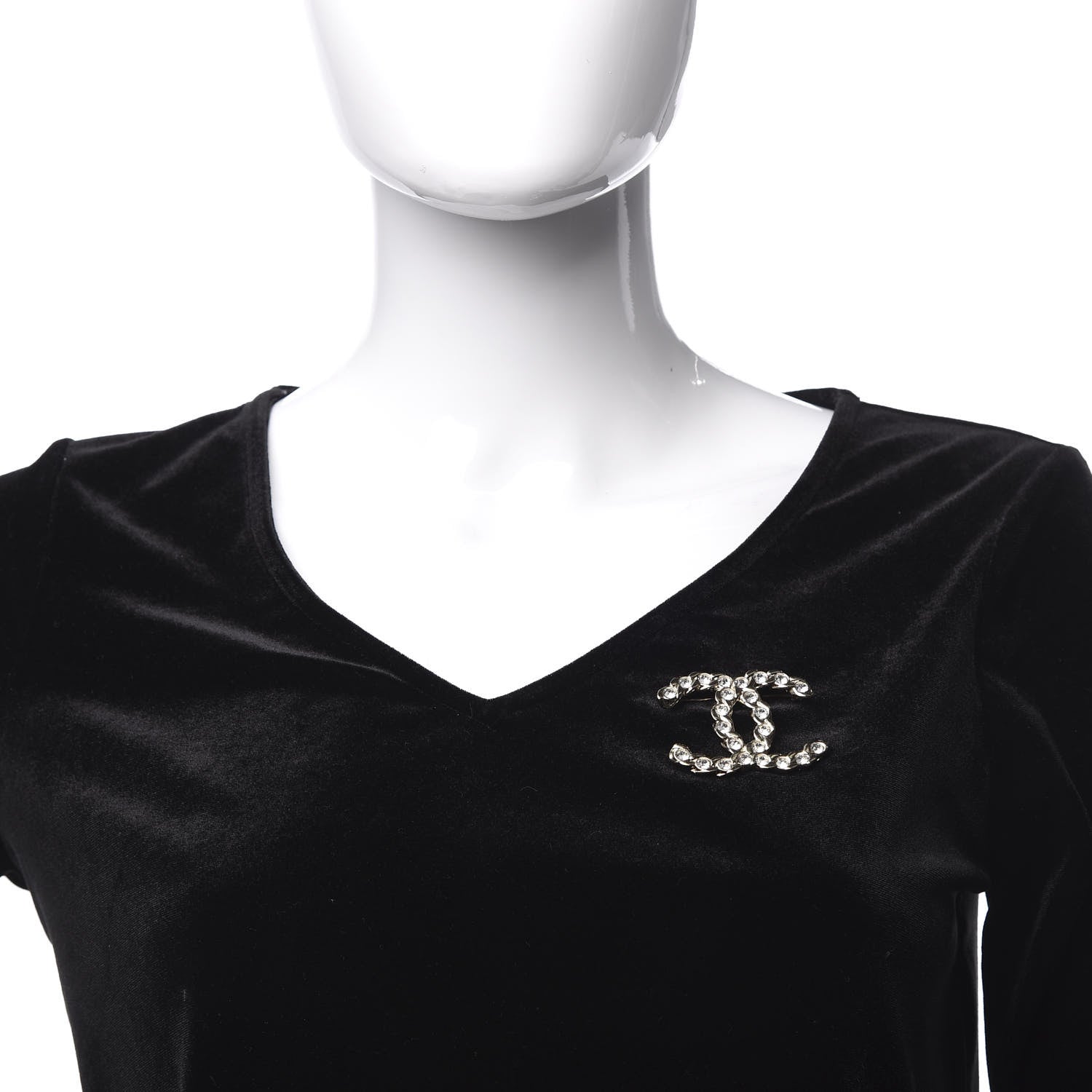 Chanel Crystal Pearls Coronation CC Brooch Gold 2 of 5