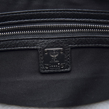 MCM Calfskin Ottomar Monogram Medium Klara Shopper Tote Black 6 of 10
