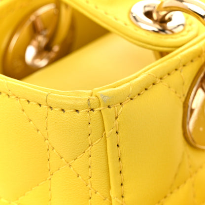 Christian Dior Lambskin Cannage Gradient Small My ABCDior Lady Dior Yellow 14 of 17
