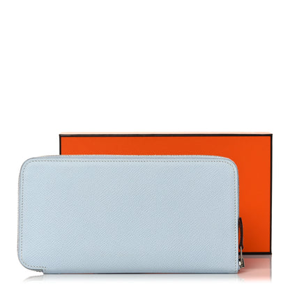 Hermes Epsom Silk'In Wallet Bleu Brume 9 of 9