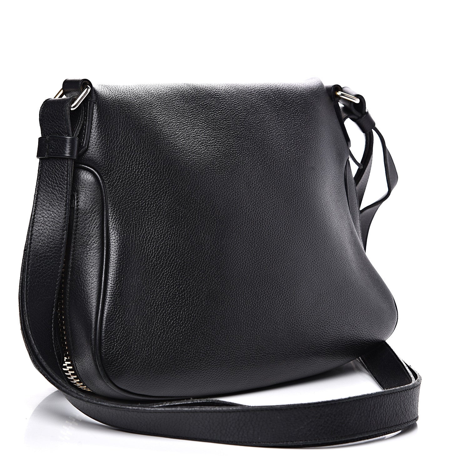 Tom Ford Grained Calfskin Medium Jennifer Crossbody Bag Black 2 of 17