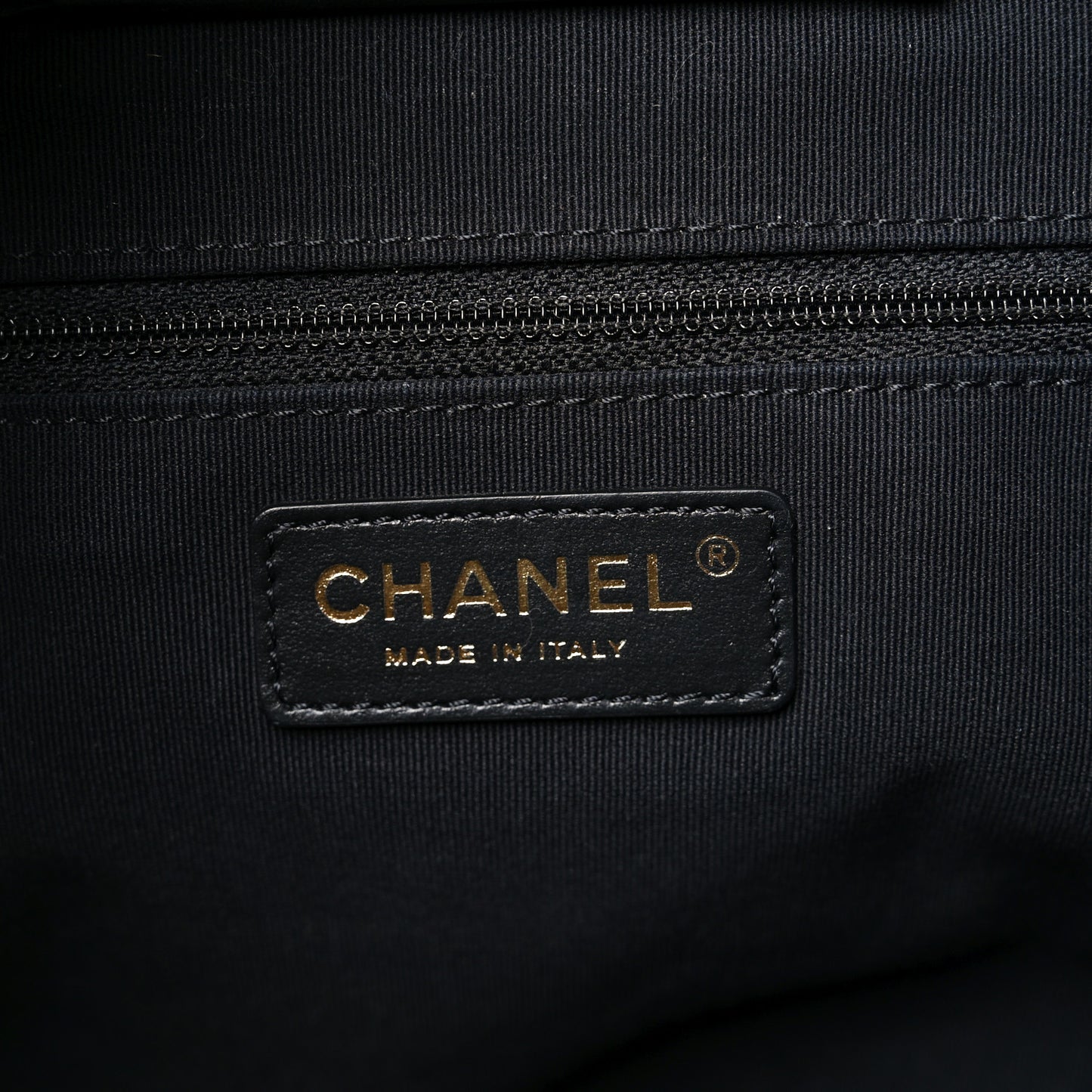 Lambskin Quilted Shopping Tote  Black