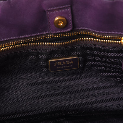 Prada Tessuto Nylon Origami Pleated Handbag Mirtillo 8 of 9