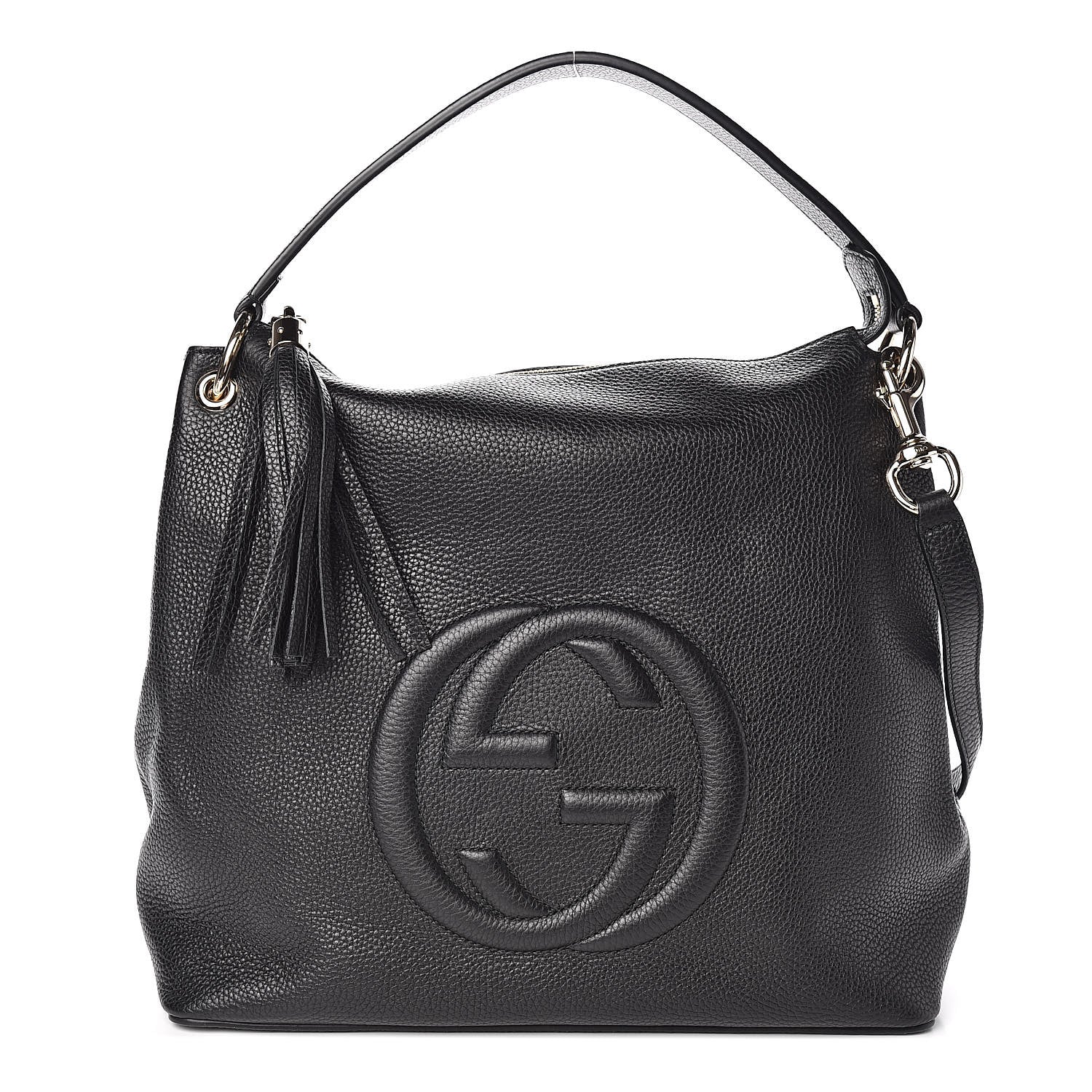 Gucci Pebbled Calfskin Large Soho Hobo Black 1 of 10