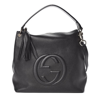 Gucci Pebbled Calfskin Large Soho Hobo Black 1 of 10