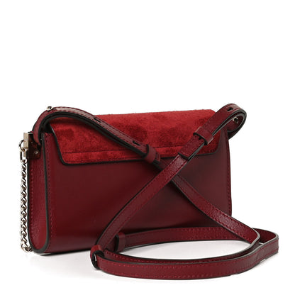 Chloe Suede Calfskin Mini Faye Shoulder Bag Plum Purple 3 of 10