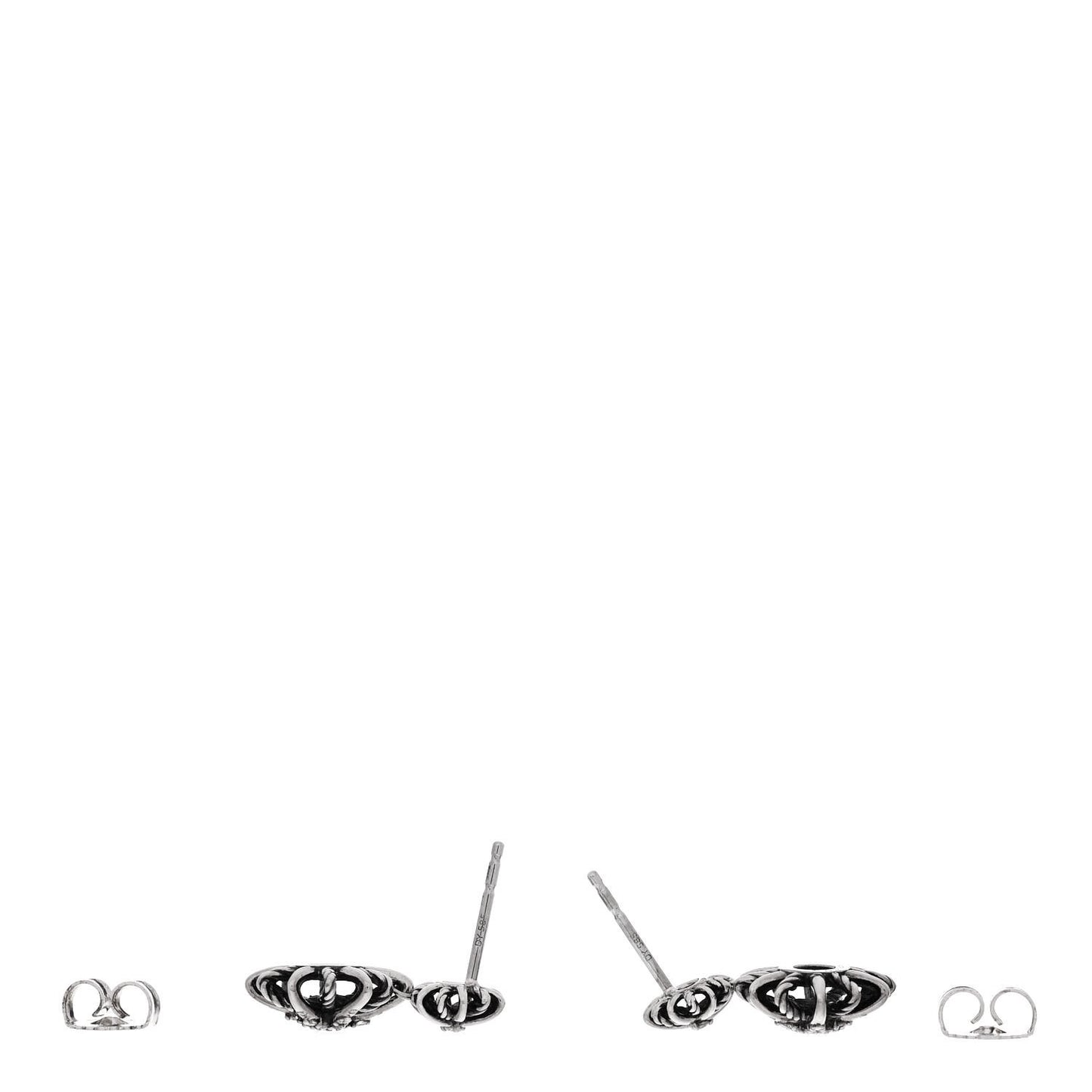 Sterling Silver Diamond Starburst Double Drop Earrings