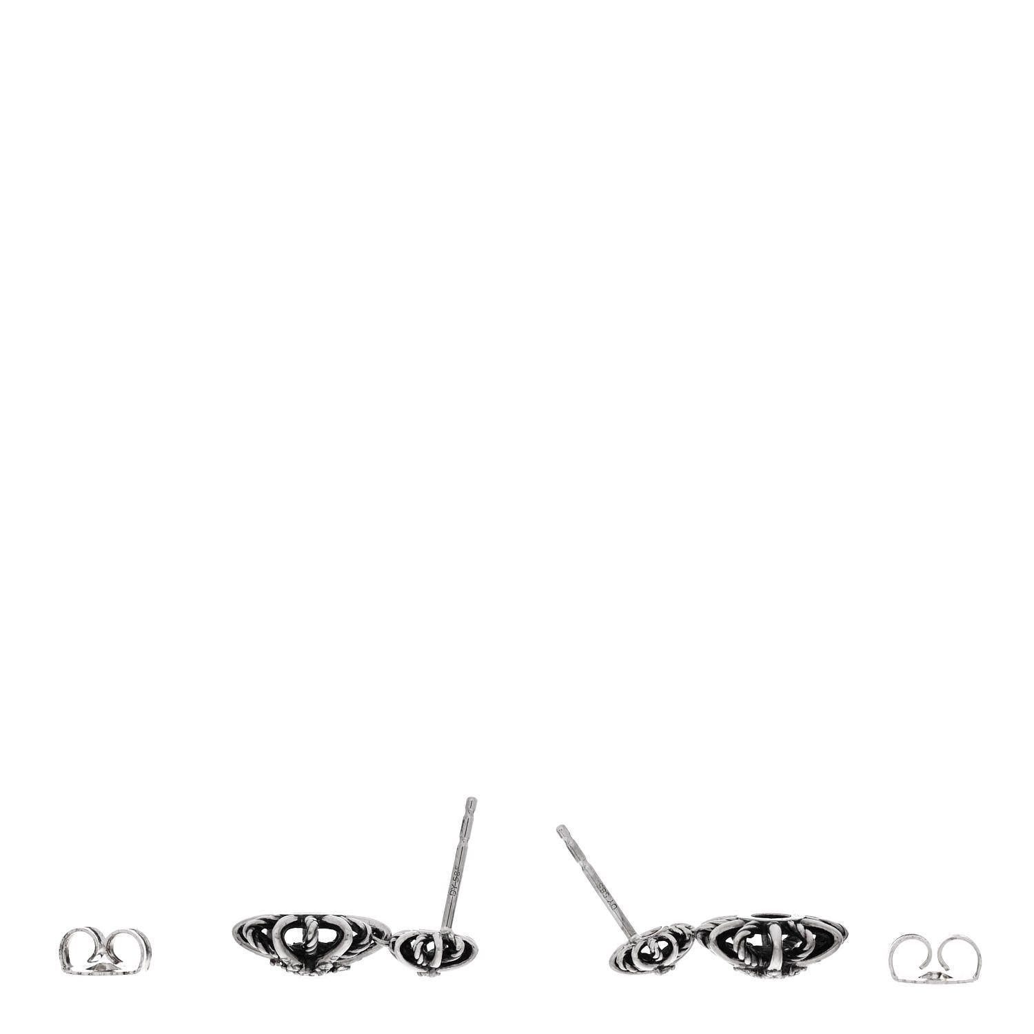 David Yurman Sterling Silver Diamond Starburst Double Drop Earrings 3 of 4