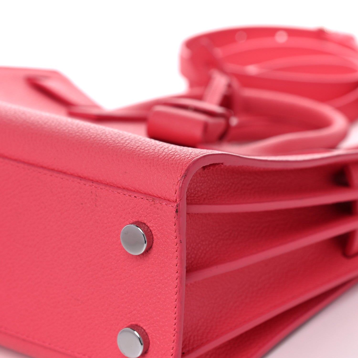 Saint Laurent Grained Calfskin Nano Sac De Jour Coral 9 of 22
