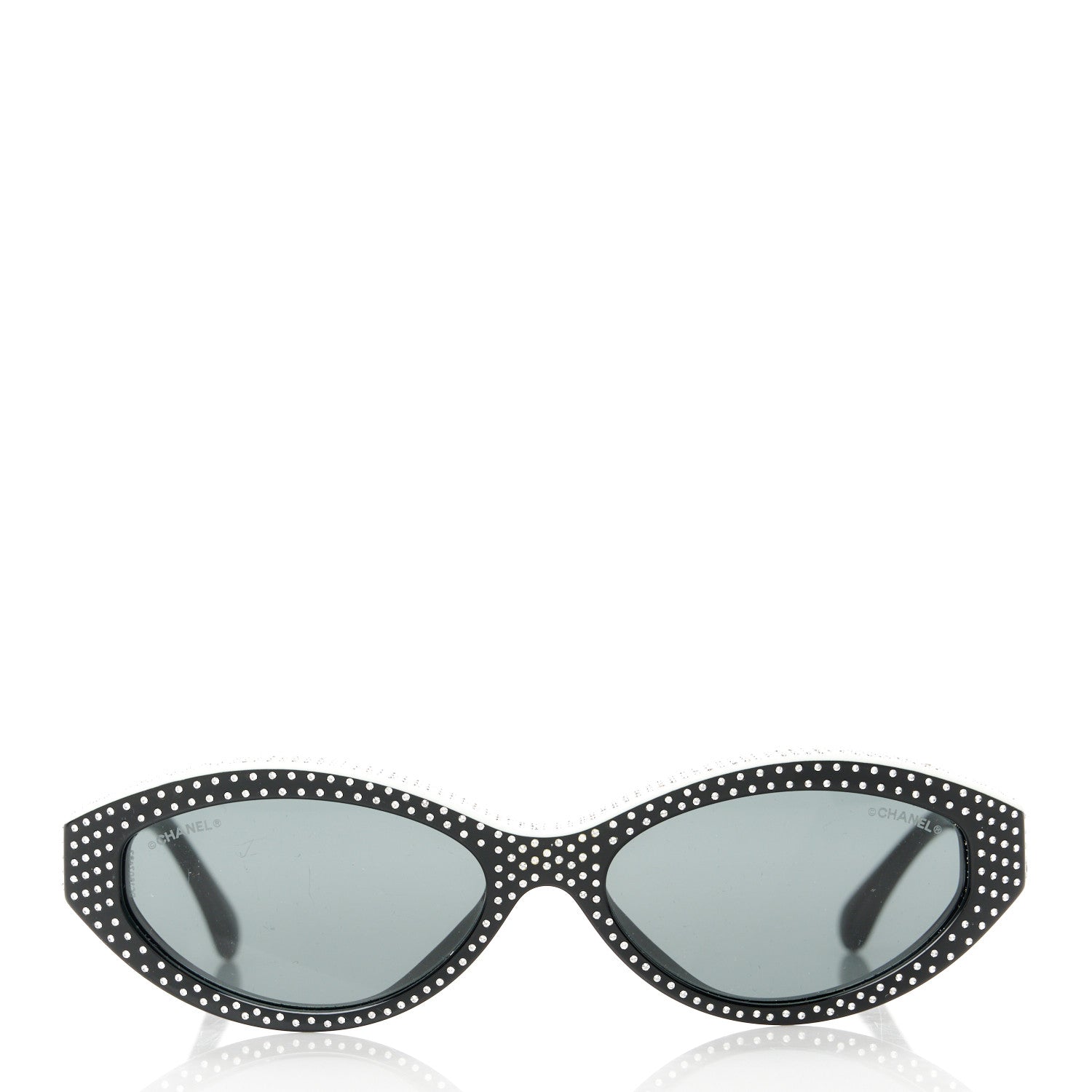 Chanel Acetate Strass Oval Sunglasses A71509 Black 2 of 8