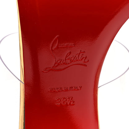 Christian Louboutin PVC Vasa Opticat 55 Slide Sandals 38.5 Gold 6 of 7
