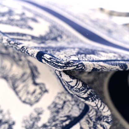 Christian Dior Canvas Embroidered Medium Dioriviera Toile De Jouy Book Tote Blue 10 of 11