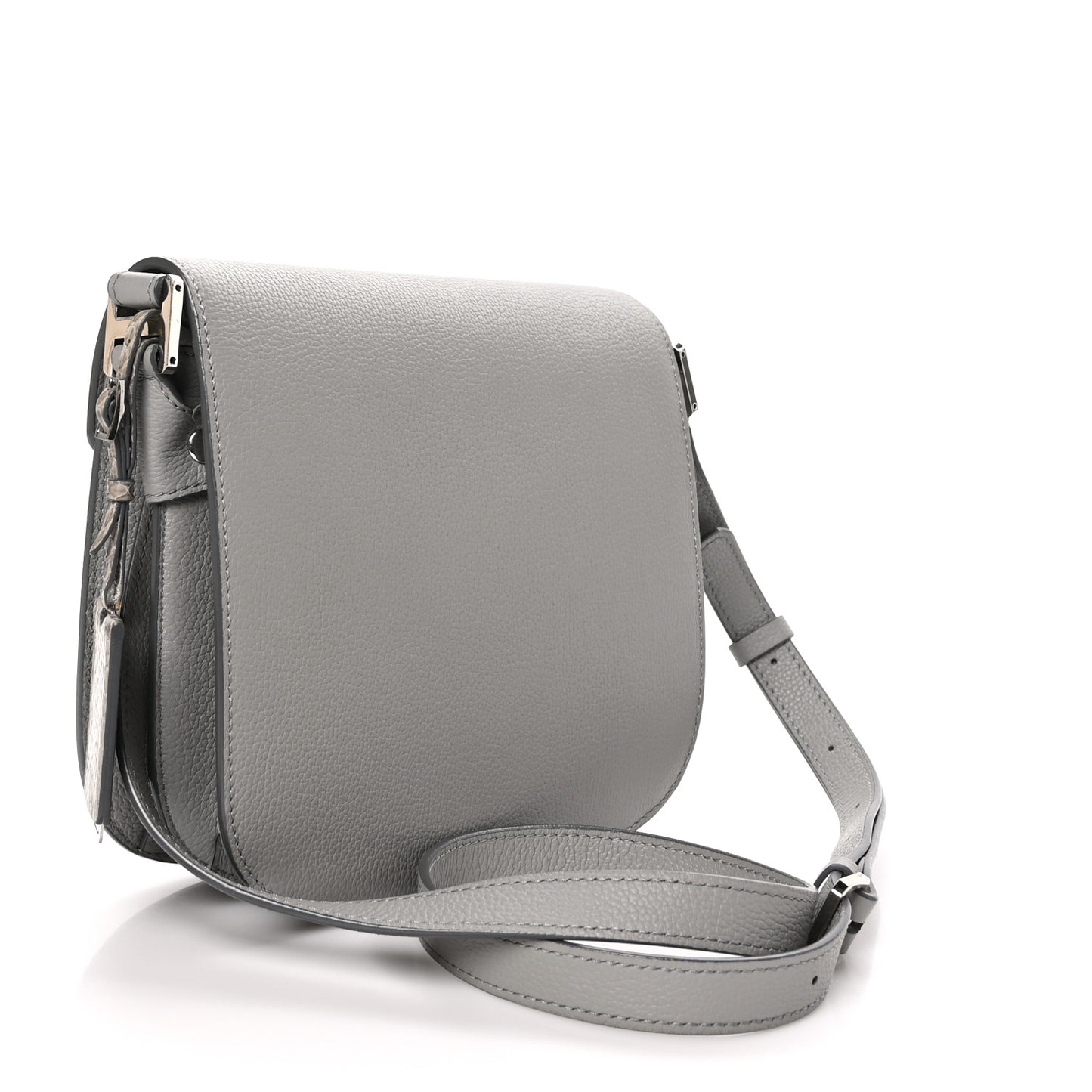 Grained Calfskin Patricia Park Avenue Crossbody Bag Arch Grey