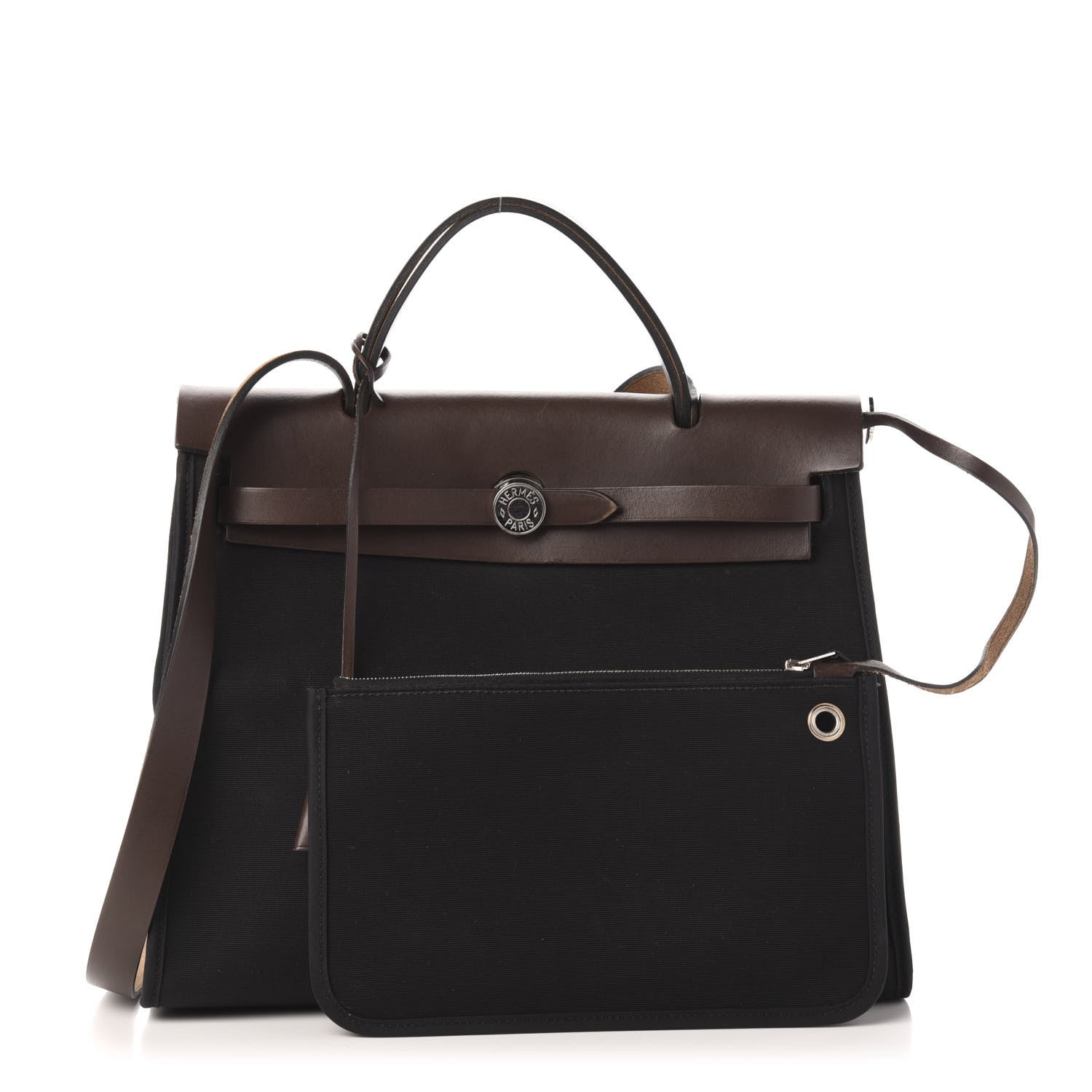 Hermes Toile Vache Hunter Herbag Zip 31 PM Black Ebene 1 of 12