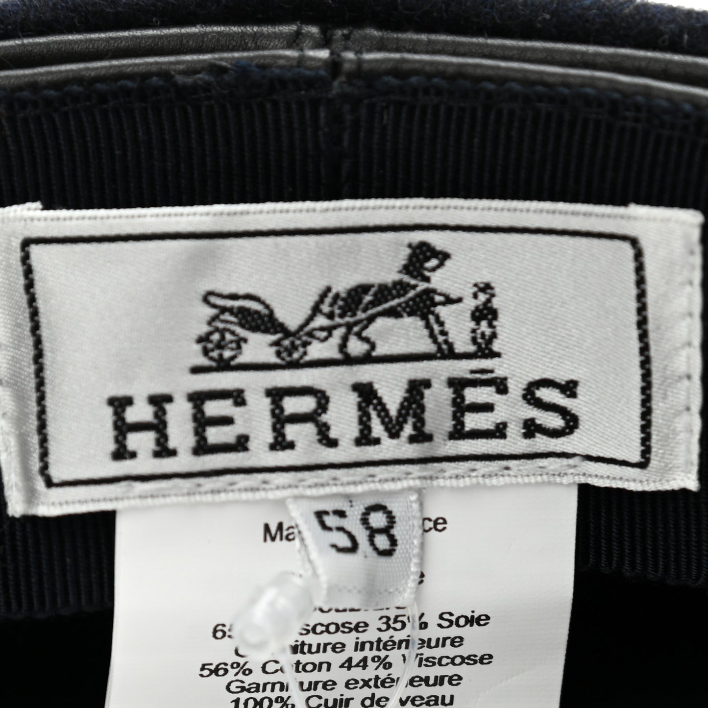 Broadcloth Newton Calfskin Dani Cap 58 Marine Black