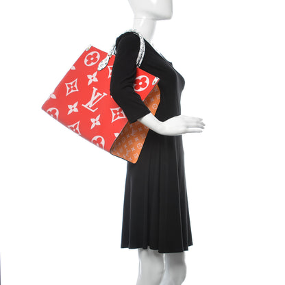 Louis Vuitton Monogram Giant Onthego GM Rouge Rose 3 of 9