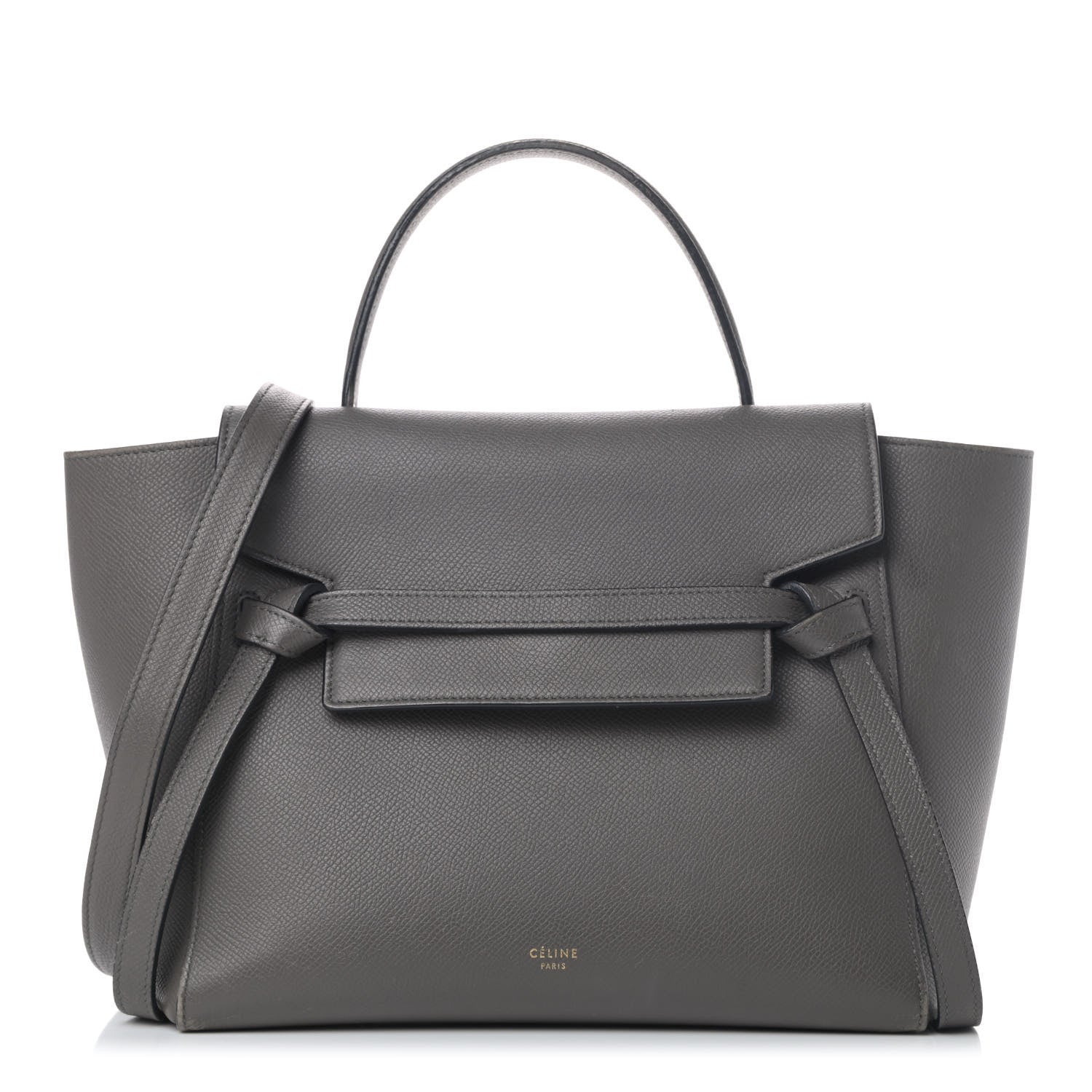 Celine Grained Calfskin Mini Belt Bag Grey 1 of 12