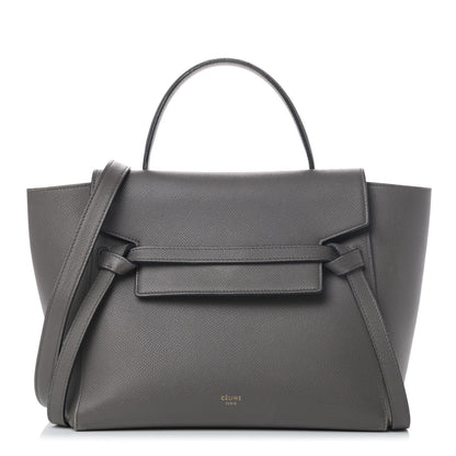 Celine Grained Calfskin Mini Belt Bag Grey 1 of 12