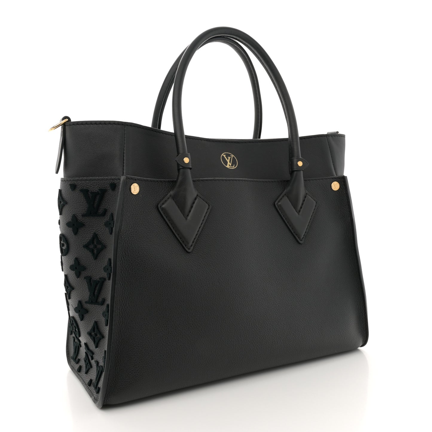 Calfskin Monogram Tufting On My Side Black