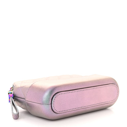 Chanel Iridescent Lambskin Calfskin Quilted Small Gabrielle Clutch With Chain Light Purple 4 of 12