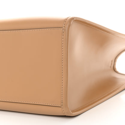 Fendi Vitello King Plexiglass Elaphe Python Print Logo Medium Fendi Sunshine Shopper Tote Miele Scuro Makeup 10 of 13