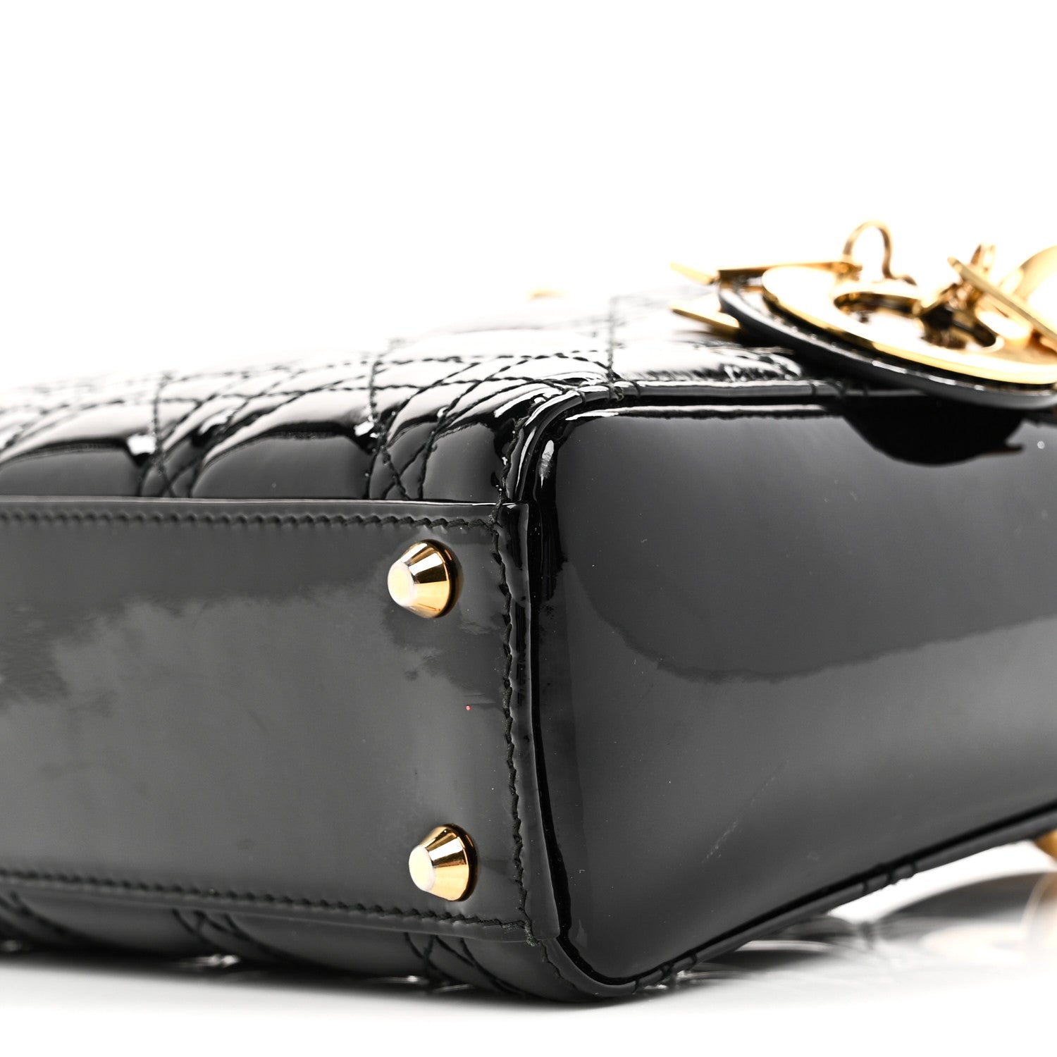 Christian Dior Patent Cannage Mini Lady Dior Black 10 of 12