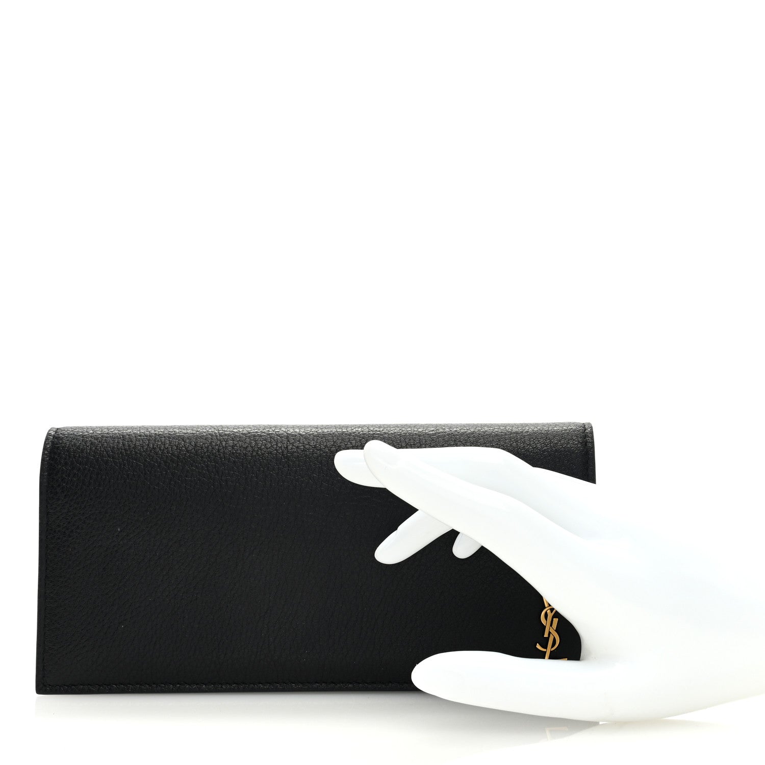 Saint Laurent Calfskin Tiny Monogram Cassandre Wallet Black 2 of 6