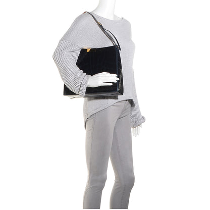 Stella McCartney Faux Crocodile Embossed Beckett Bag Black 2 of 6