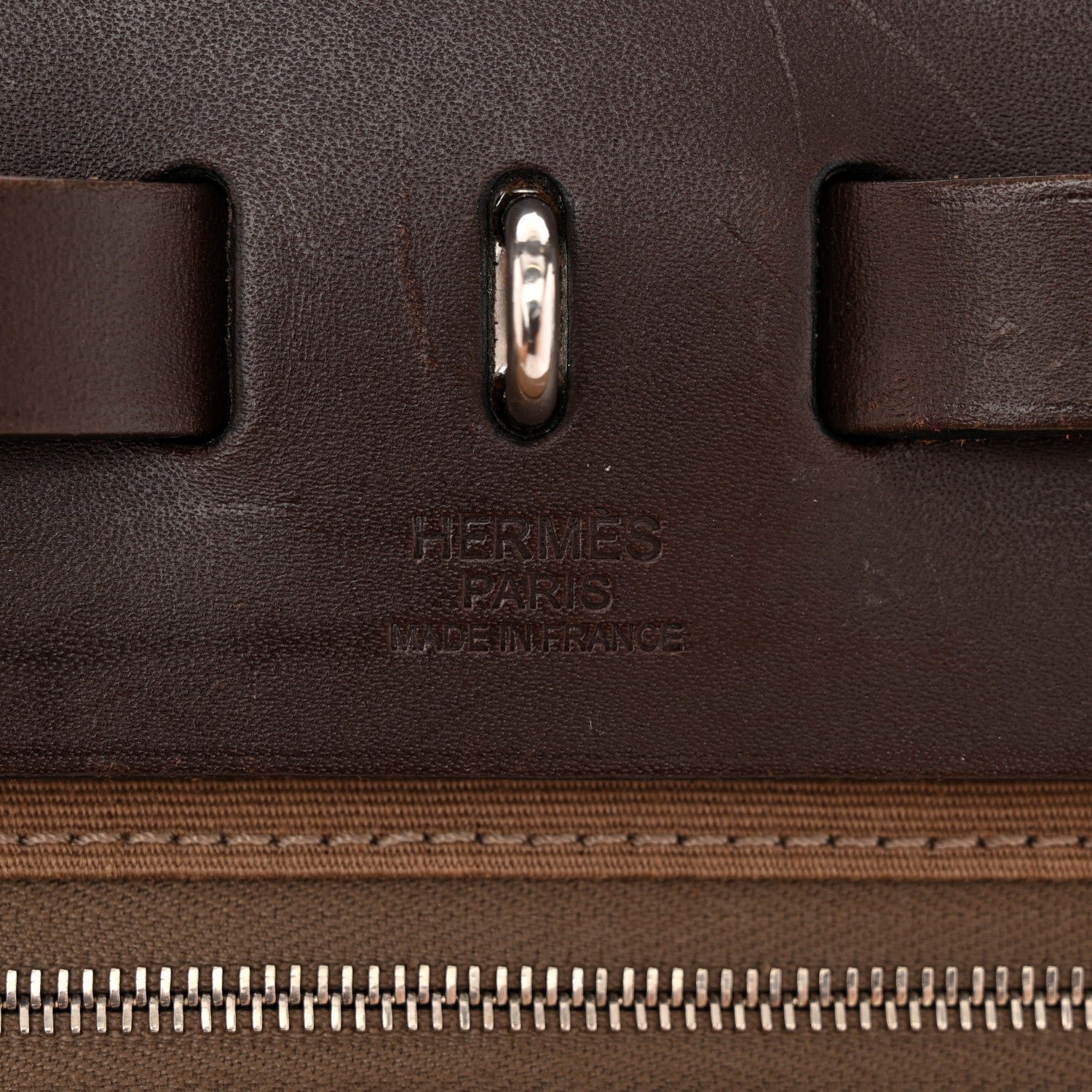 Hermes Vache Hunter Toile Herbag Zip 31 PM Etoupe Ebene 7 of 16