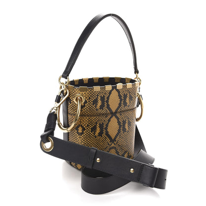 Chloe Python Embossed Calfskin Mini Roy Bucket Bag September Sun 3 of 10
