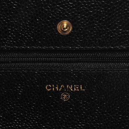 Chanel Caviar Quilted Wallet On Chain WOC Black 6 of 9