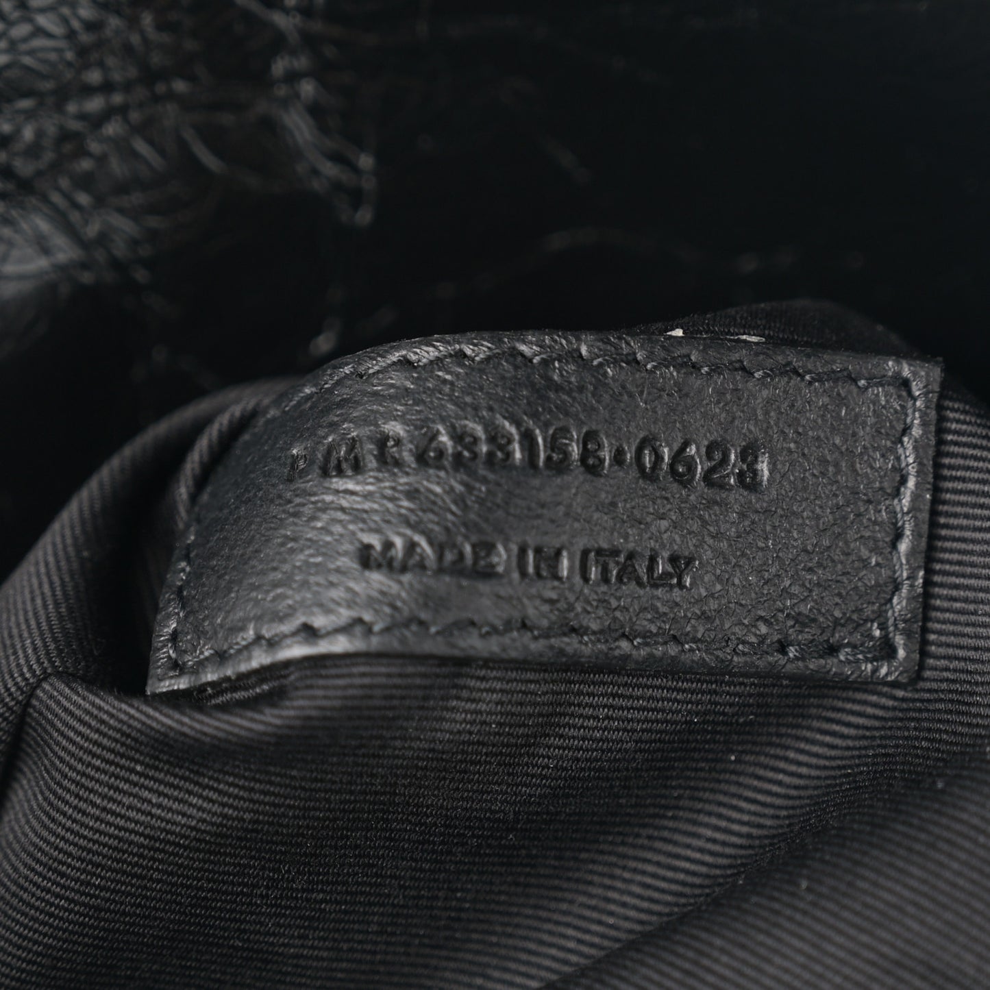 Crinkled Calfskin Matelasse Monogram Medium Niki Chain Satchel Black