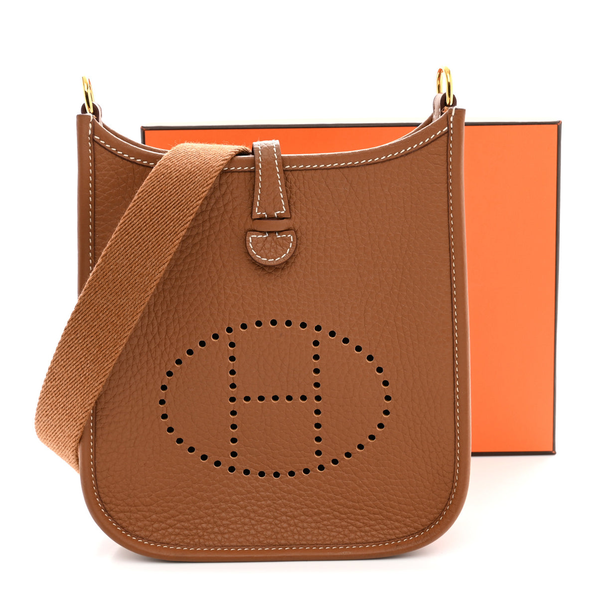 Hermes Taurillon Clemence Evelyne TPM Gold 11 of 11
