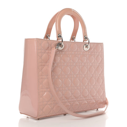 Christian Dior Patent Cannage Large Lady Dior Light Pink 2 of 4