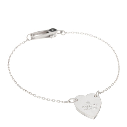 Gucci Sterling Silver Trademark Heart Bracelet 1 of 3