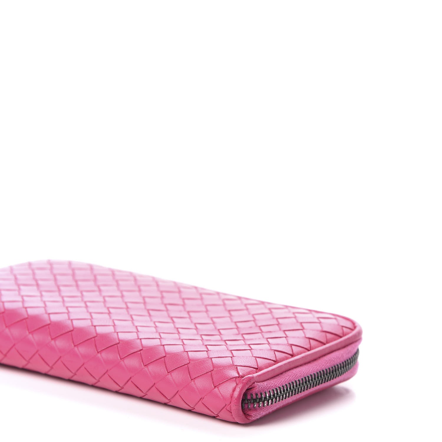 Bottega Veneta Nappa Intrecciato Zip Around Wallet Rosa Shock 10 of 10