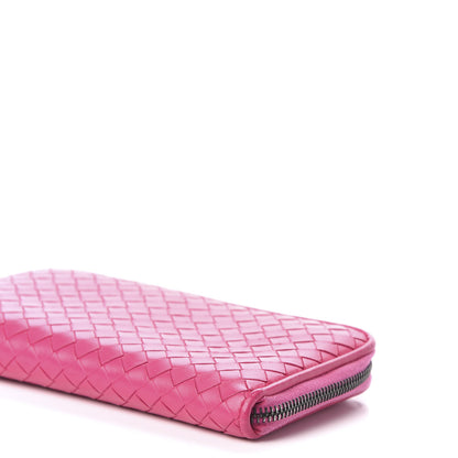 Bottega Veneta Nappa Intrecciato Zip Around Wallet Rosa Shock 10 of 10