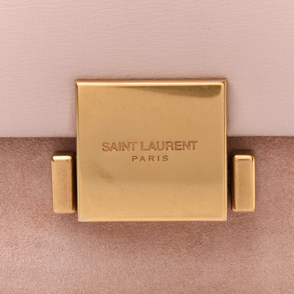 Saint Laurent Smooth Calfskin Suede Medium Bellechasse Bag Marble Pink 6 of 11