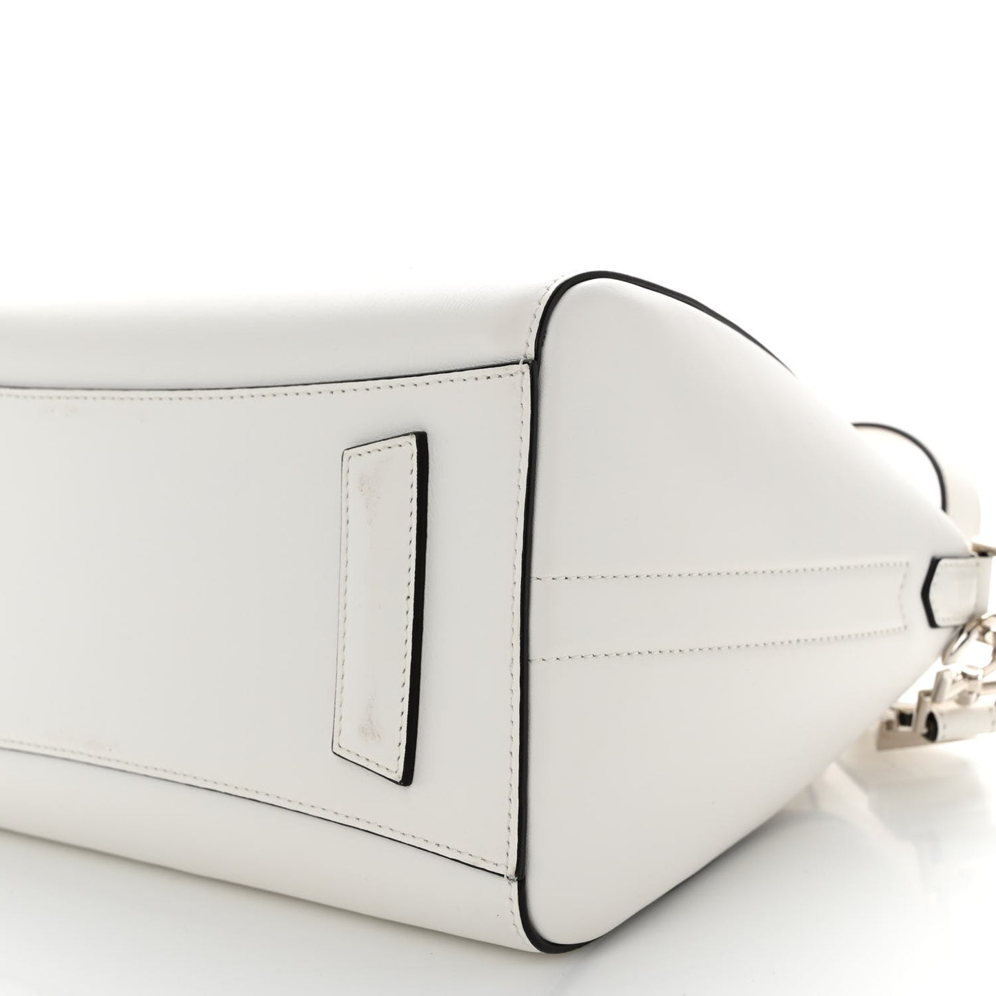 Calfskin Signature Logo Small Antigona White