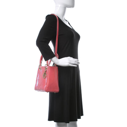 Christian Dior Patent Cannage Medium Lady Dior Pink 2 of 30