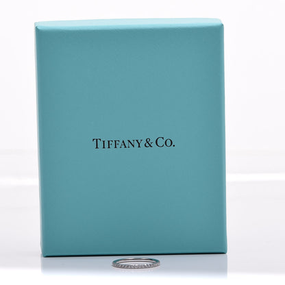 Tiffany 18K White Gold Diamond Metro Ring 52 6 4 of 4
