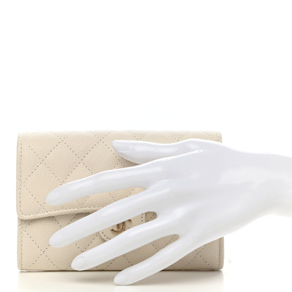 Chanel Caviar Quilted Medium Flap Wallet White 2 of 10