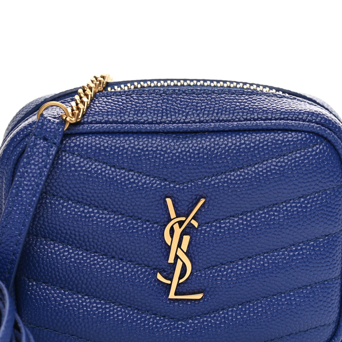 Grain De Poudre Matelasse Monogram Baby Lou Camera Bag Sapphire Blue