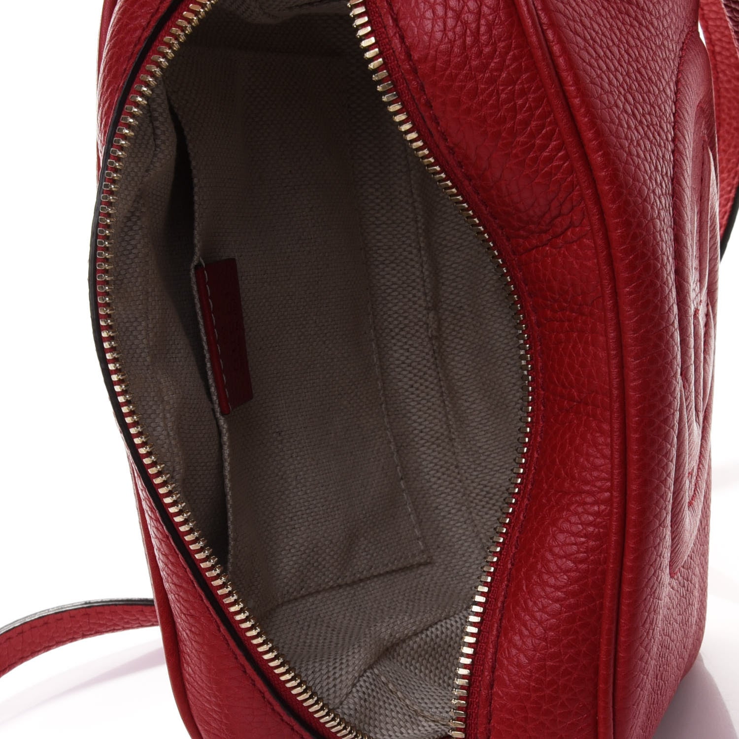 Gucci Pebbled Calfskin Small Soho Disco Bag Tabasco Red 4 of 4